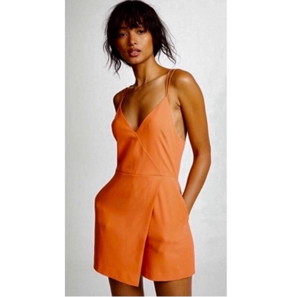 Alice & Olivia Emery Orange Romper Size 0